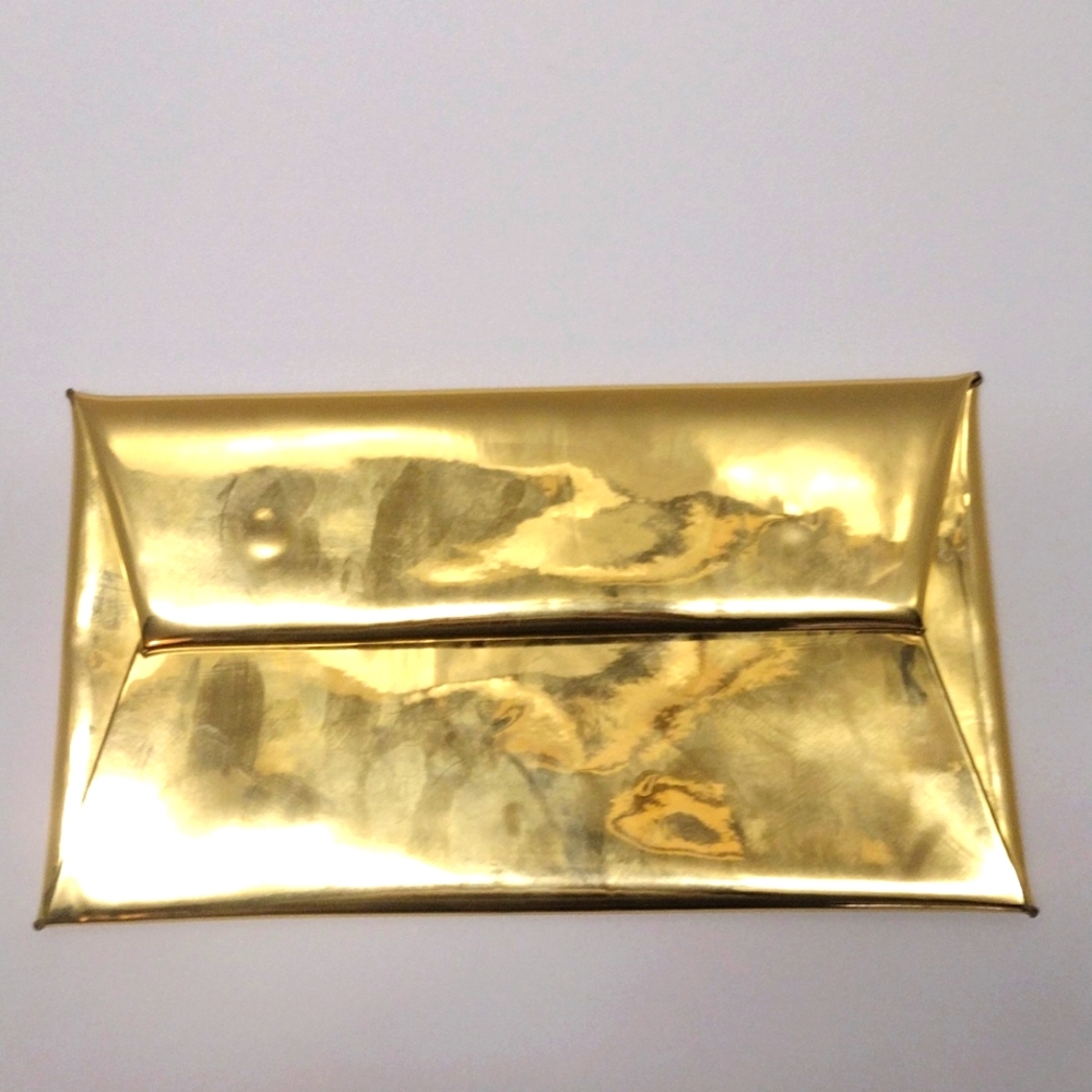 NWT Mark Fran Gold Metallic Clutch #1-5